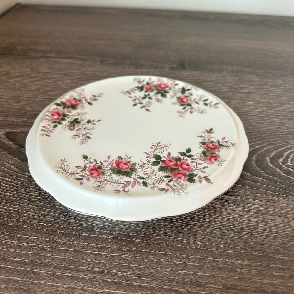 Vintage‎ Royal Albert fine bone china lavender rose teapot trivet tea tile